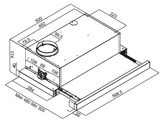 Silverline Udtræksemhætte SL1152v4 - Billede 2