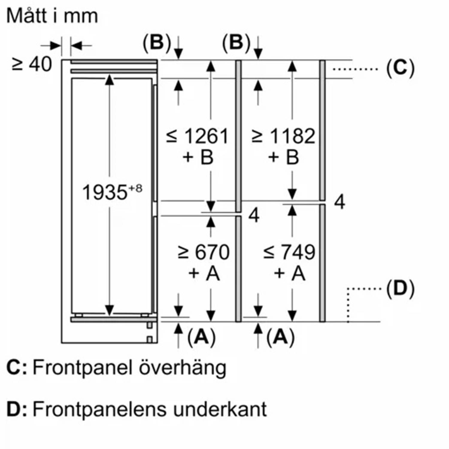 Siemens Integrerbart køle-/fryseskab KB96NVSE0 - Billede 8